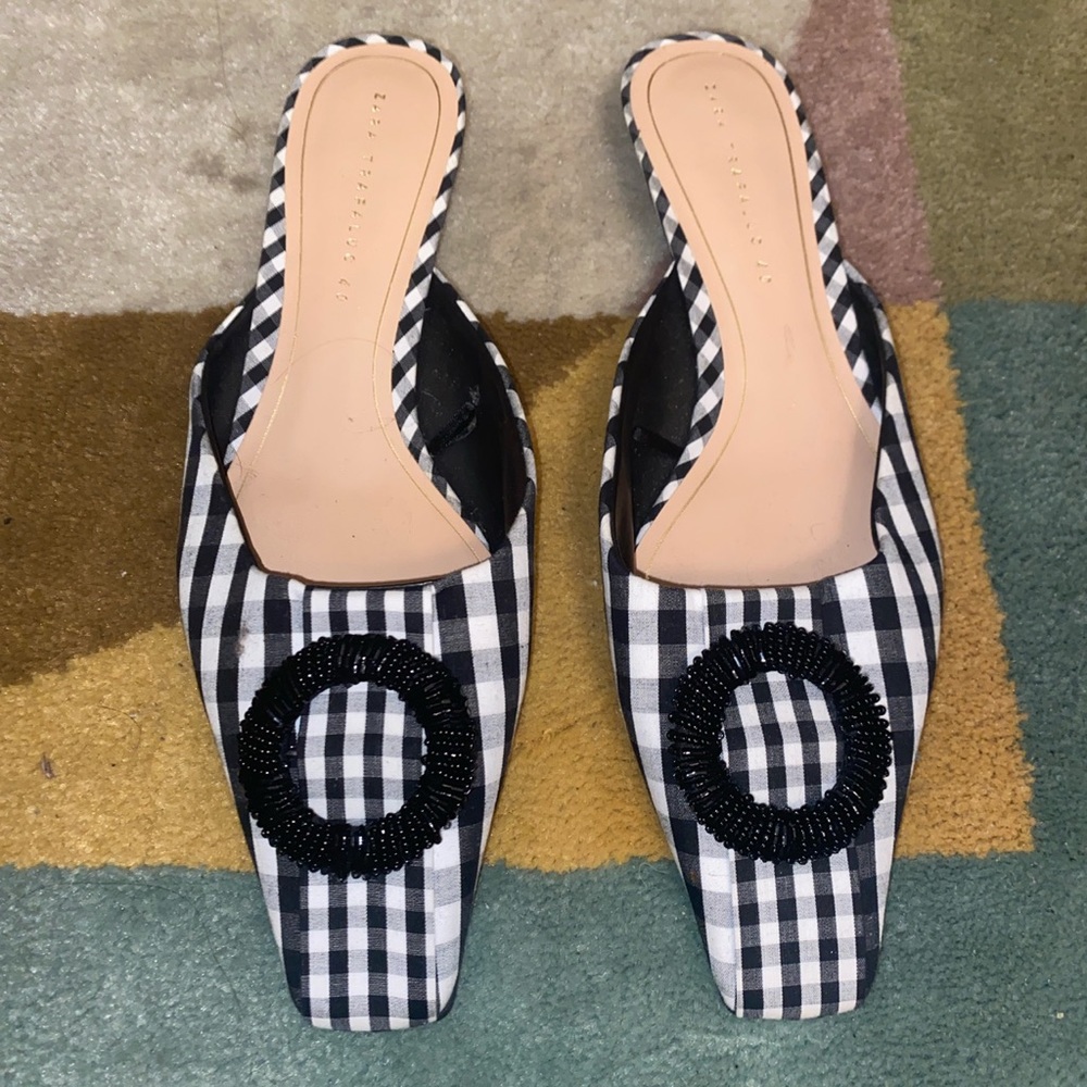 Plaid Zara kitten heels